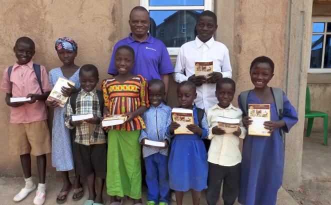 Children in the Rim community in Nigeria received Bibles from Forest Grove CRC on Nov. 20.